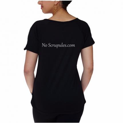 Tee shirt noir manche courte / No Scrupules